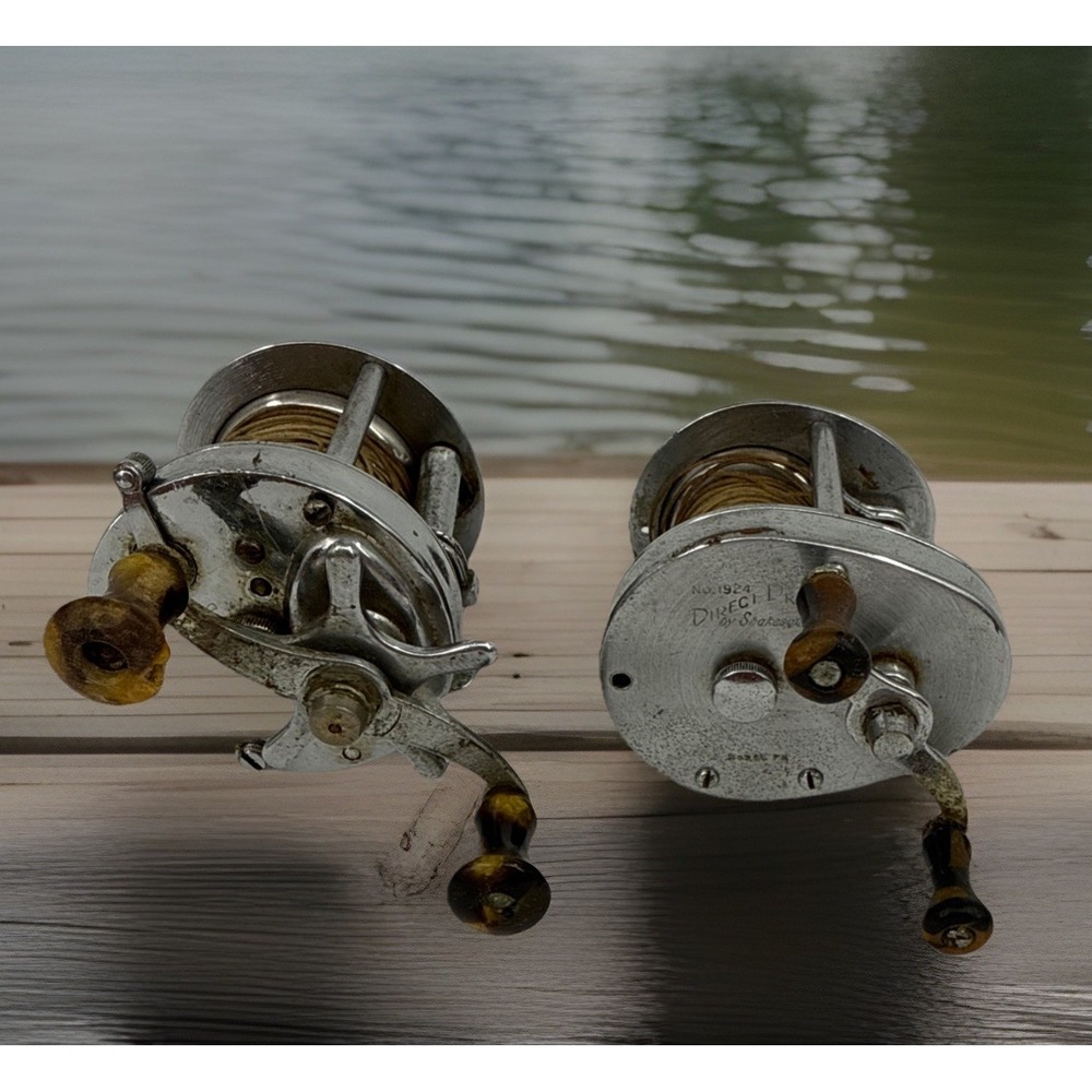 2 Vintage Sheakspeare‎ Direct Drive No. 1924  Model FK And 1944 Model GE